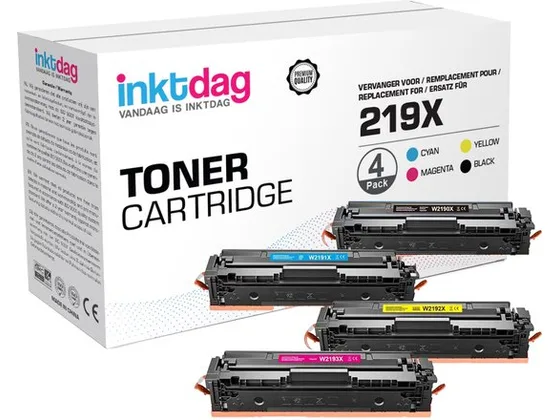 Inktdag compatible HP 219X CMYK 4-pack met chip